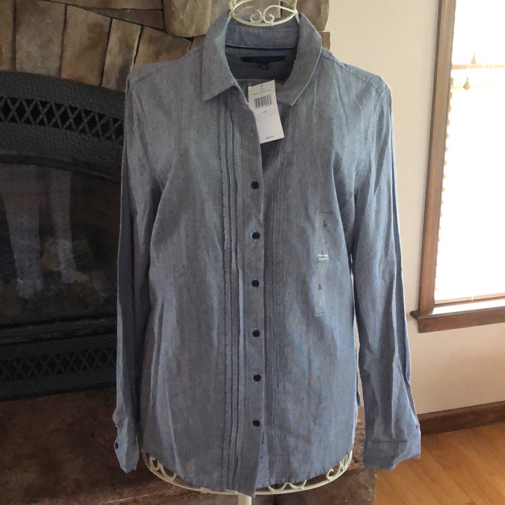 NWT Tommy Hilfiger Blue Button Down Shirt